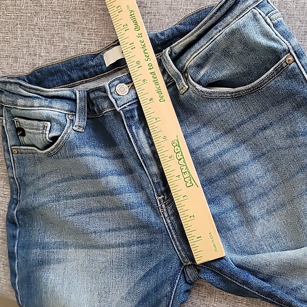 KanCan Jeans Distressed Fray Hem Ankle Size 13/30 Blue 144635 - Picture 6 of 11